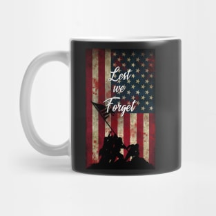 Lest we forget - Rasing the Flag Iwo Jima Mug